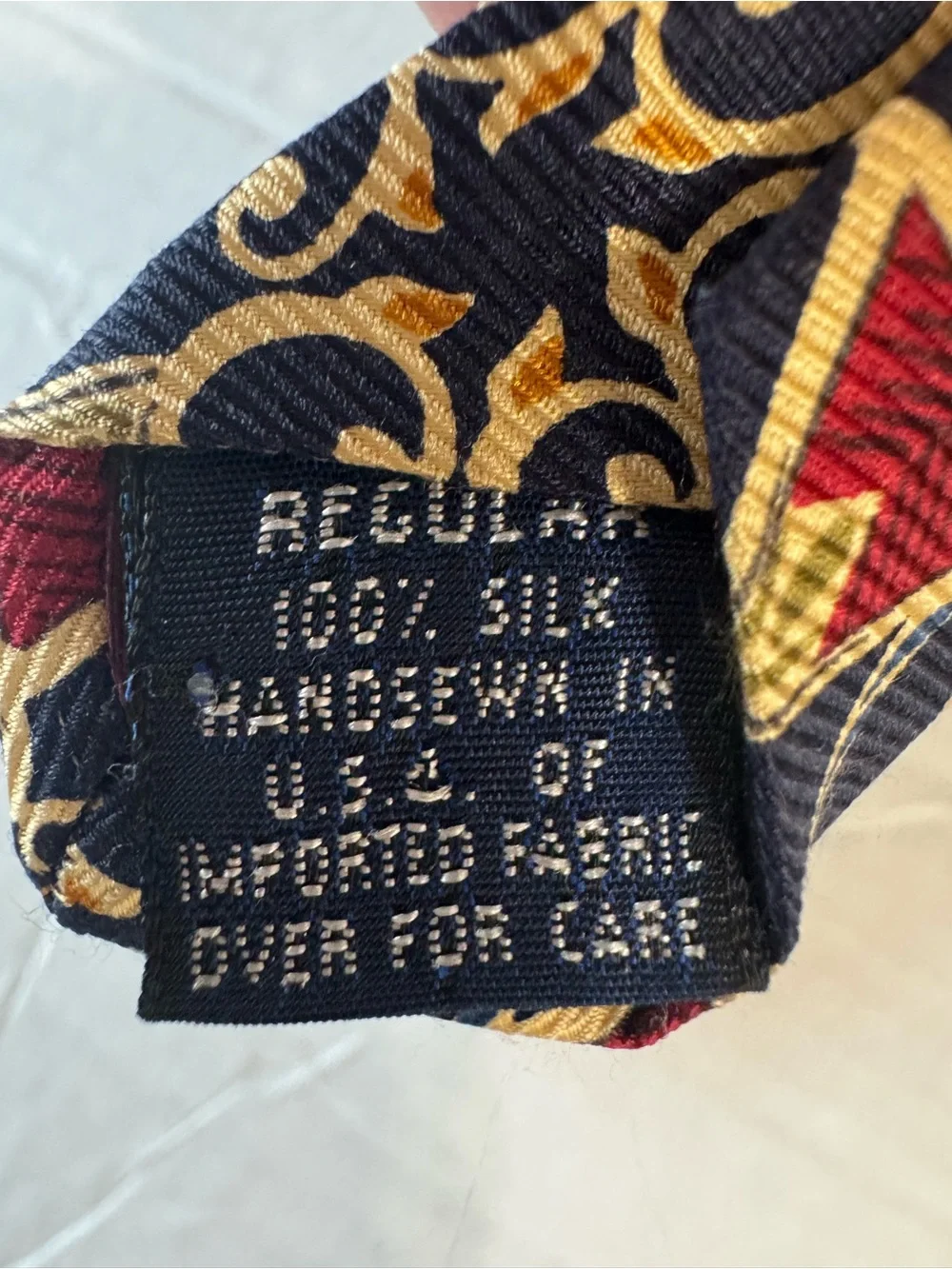 Vintage Lands End Mens Silk Tie Quiet Luxury Old Money Formal Equestrian